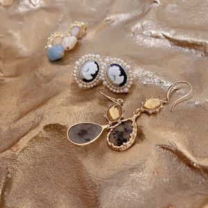 Vintage Victorian style earring set of 3 pieces